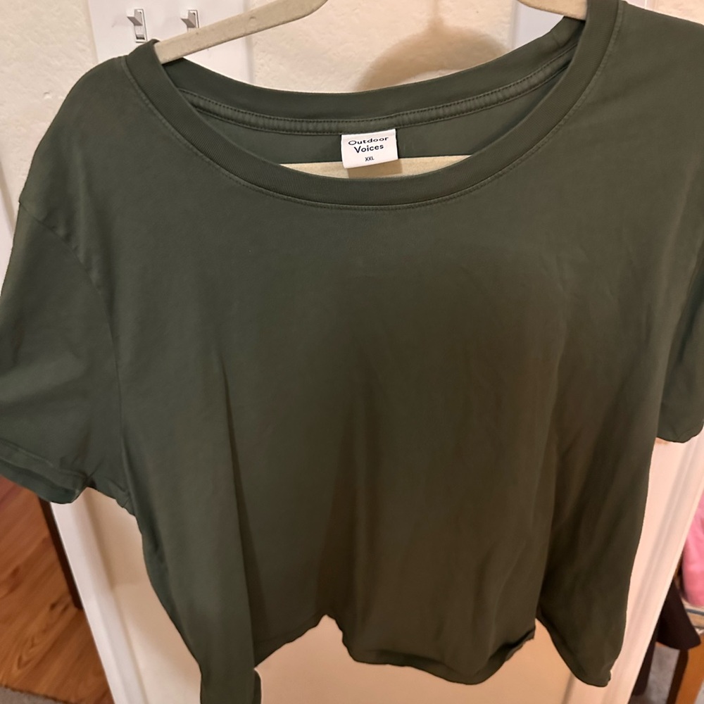 Outdoor Voices Workout Tee Size XXL Green
